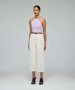 Self-portrait Natural Denim Straight Leg Jeans 25"