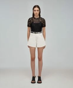 Self-portrait READY TO WEAR Natural Denim Short