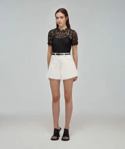 Self-portrait READY TO WEAR Natural Denim Short