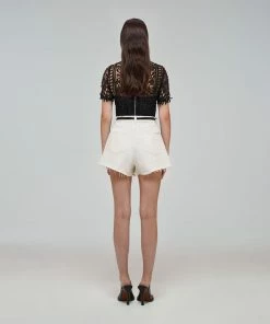 Self-portrait READY TO WEAR Natural Denim Short