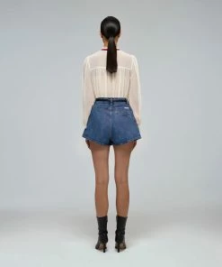 Self-portrait Blue Denim Shorts