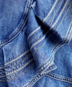 Self-portrait READY TO WEAR Blue Denim Frill Mini Skirt