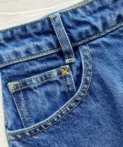 Self-portrait READY TO WEAR Blue Denim Frill Mini Skirt