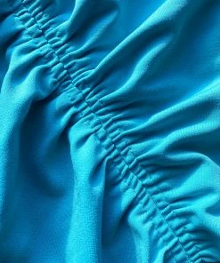 Self-portrait Tropical Blue Jersey Gathered Midi Dress READY TO WEAR