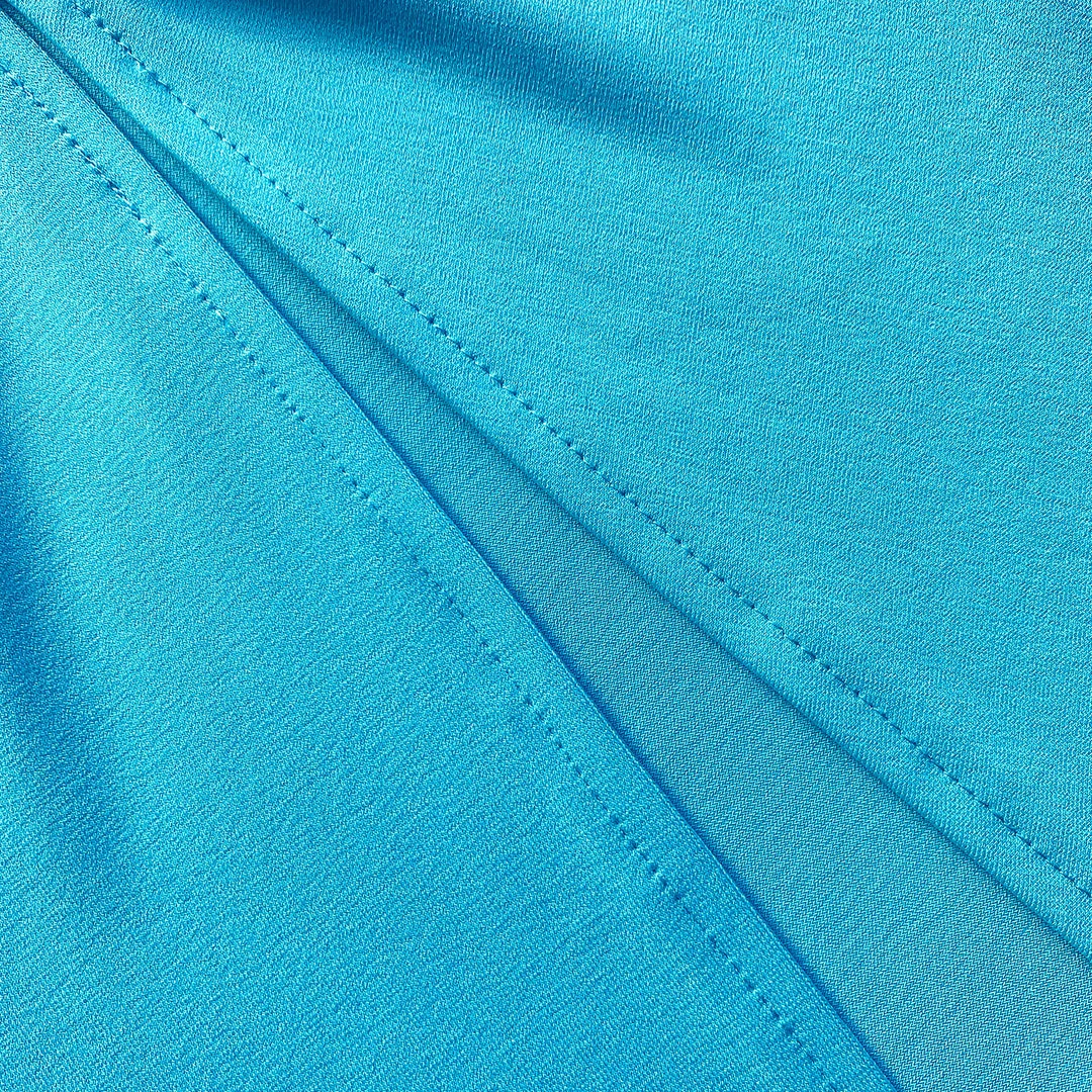 Self-portrait Tropical Blue Jersey Gathered Midi Dress READY TO WEAR