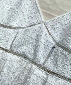 Self-portrait READY TO WEAR Mixed Broderie Azaelea Mini Dress