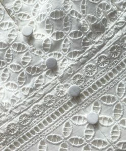 Self-portrait READY TO WEAR Mixed Broderie Midi Dress