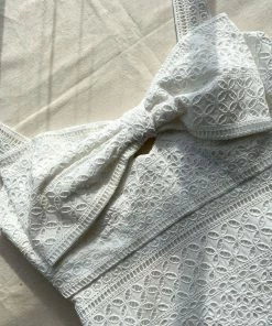 Self-portrait READY TO WEAR Mixed Broderie Mini Dress