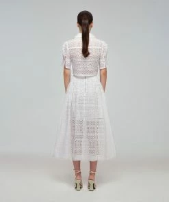 Self-portrait Mixed Broderie Top