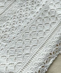 Self-portrait Mixed Broderie Asymmetric Frill Top READY TO WEAR