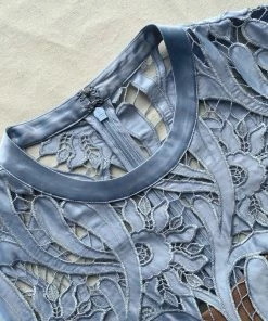 Self-portrait Blue Prairie Midi Dress NEW ARRIVALS