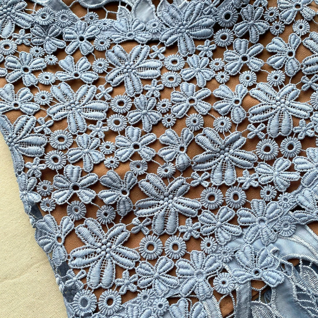 Self-portrait Blue Prairie Midi Dress NEW ARRIVALS