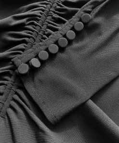 Self-portrait Black Stretch Crepe Cut Out Midi Dress READY TO WEAR