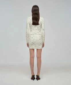 Self-portrait READY TO WEAR Ivory Contrast Yarn Knit Skirt