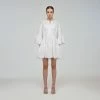 Self-portrait Swim & Resort White Broderie Organic Cotton Mini Dress