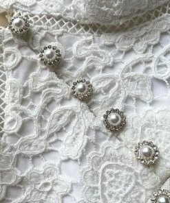 Self-portrait White Floral Guipure Lace V-Neck Midi Dress