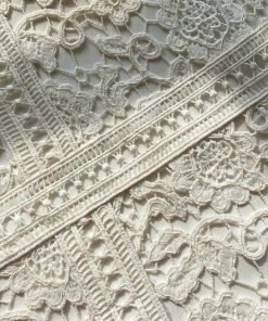 Self-portrait Ivory Floral Guipure Mini Dress READY TO WEAR