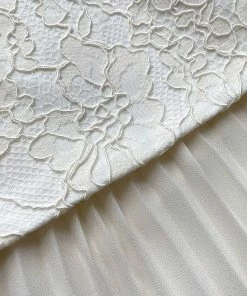 Self-portrait Ivory Sleeveless Corded Lace Tailored Midi Dress