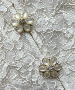 Self-portrait READY TO WEAR Ivory Corded Lace Top