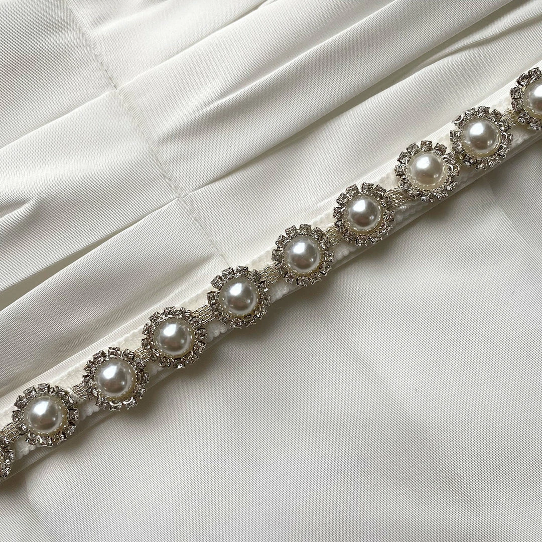 Self-portrait White Taffeta Bow Mini Dress READY TO WEAR