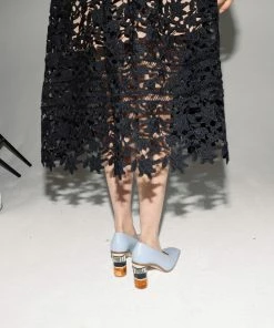 Self-portrait READY TO WEAR Black Azaelea Midi Dress