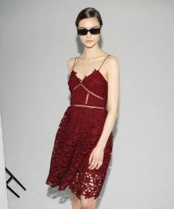 Self-portrait Berry Azaelea Mini Dress READY TO WEAR