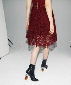 Self-portrait Berry Azaelea Mini Dress READY TO WEAR