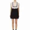 Self-portrait Monochrome Fine Lace Crepe Mini Dress Wedding Guest