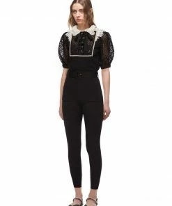 Self-portrait Monochrome Frill Collar Top