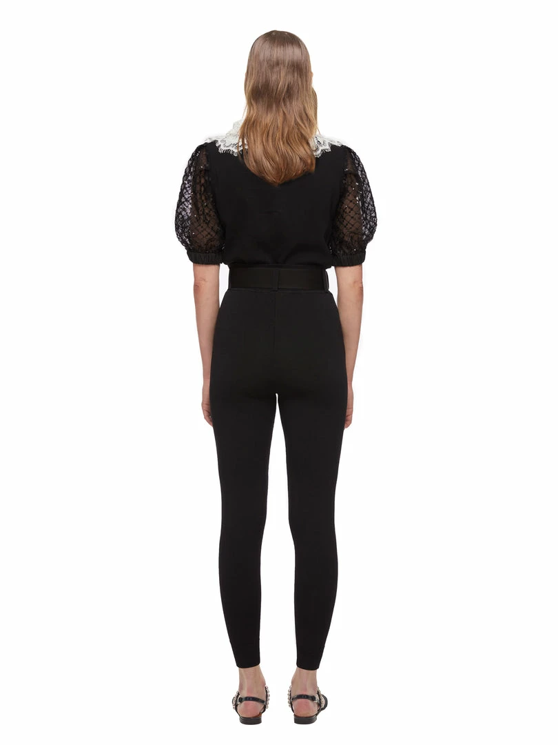 Self-portrait Monochrome Frill Collar Top