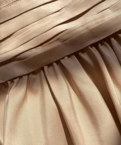 Self-portrait Taupe Taffeta Midi Dress READY TO WEAR