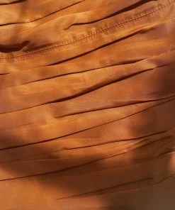 Self-portrait Cinnamon Taffeta Top Tops