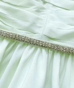 Self-portrait Pastel Jade Taffeta Midi Dress