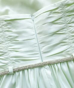 Self-portrait Pastel Jade Taffeta Midi Dress