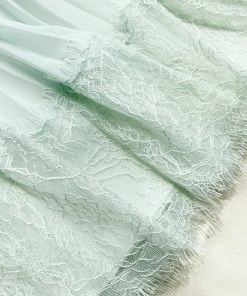 Self-portrait READY TO WEAR Pastel Jade Chiffon Midi Dress