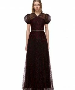 Self-portrait Polka Dot Maxi Dress