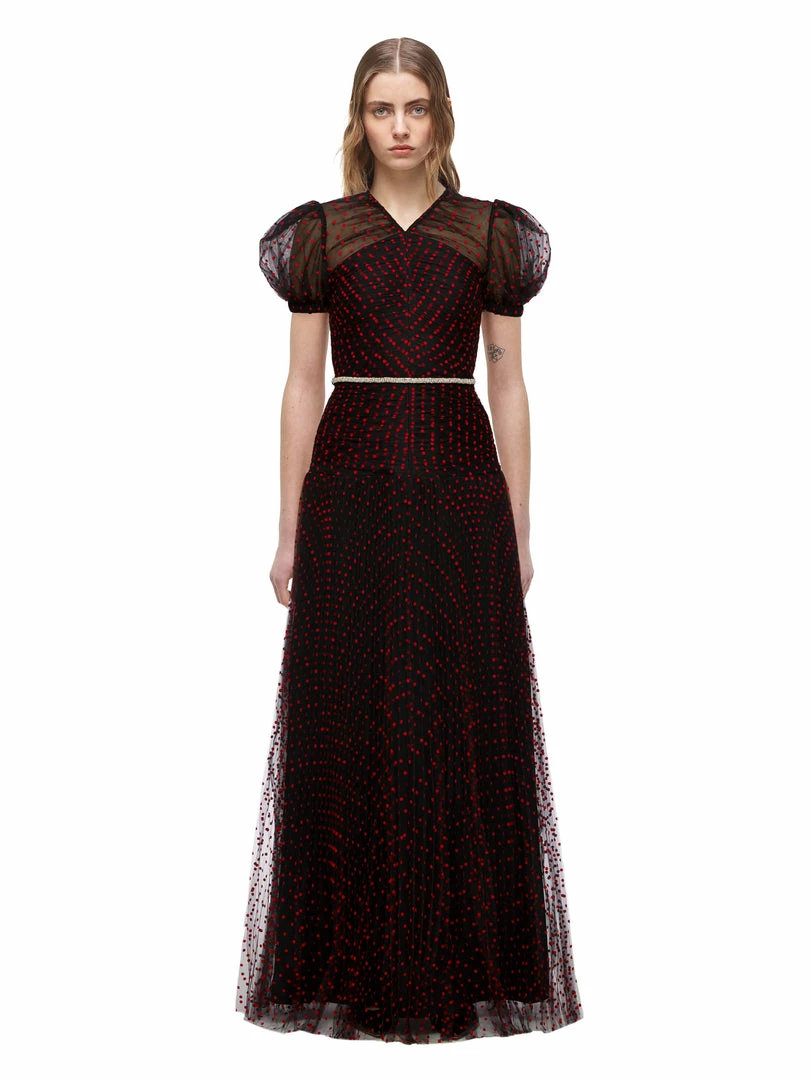 Self-portrait Polka Dot Maxi Dress