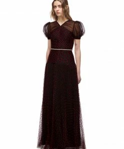 Self-portrait Polka Dot Maxi Dress