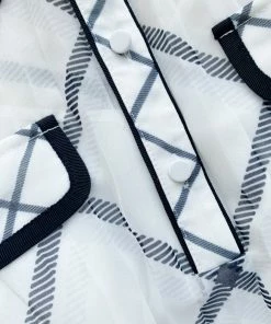 Self-portrait Monochrome Check Chiffon Midi Dress