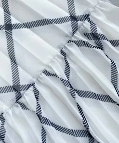 Self-portrait Monochrome Check Chiffon Midi Dress