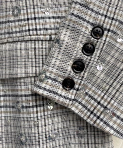 Self-portrait Embellished Check Mini Dress READY TO WEAR