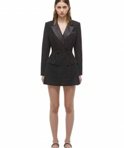 Self-portrait Black Metallic Tunic READY TO WEAR