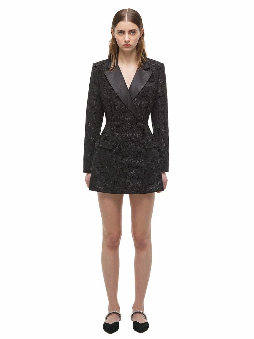 Self-portrait Black Metallic Tunic READY TO WEAR