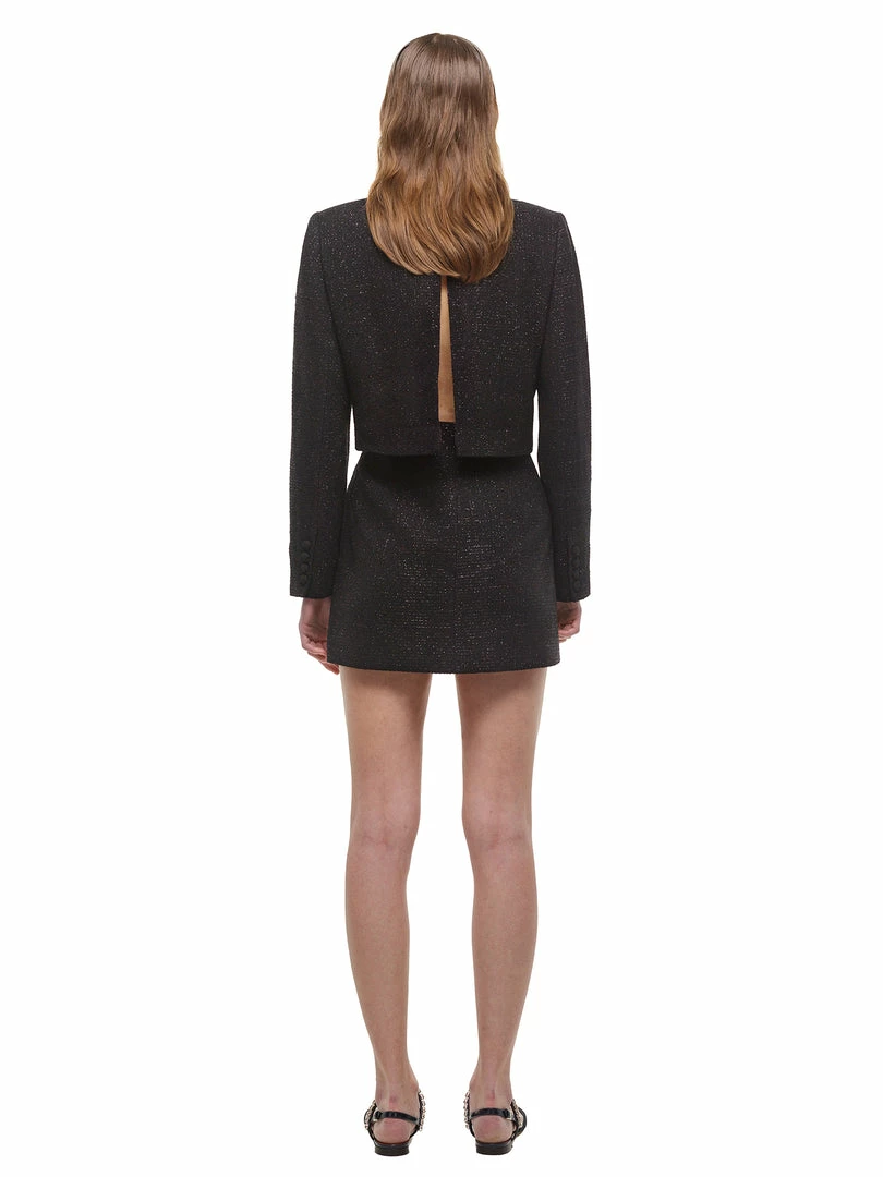 Self-portrait Black Metallic Tunic READY TO WEAR