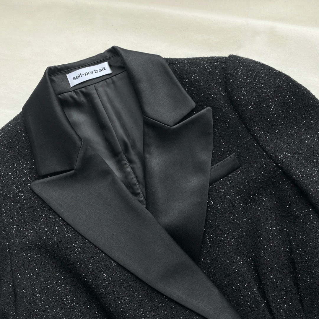 Self-portrait Black Metallic Tunic READY TO WEAR