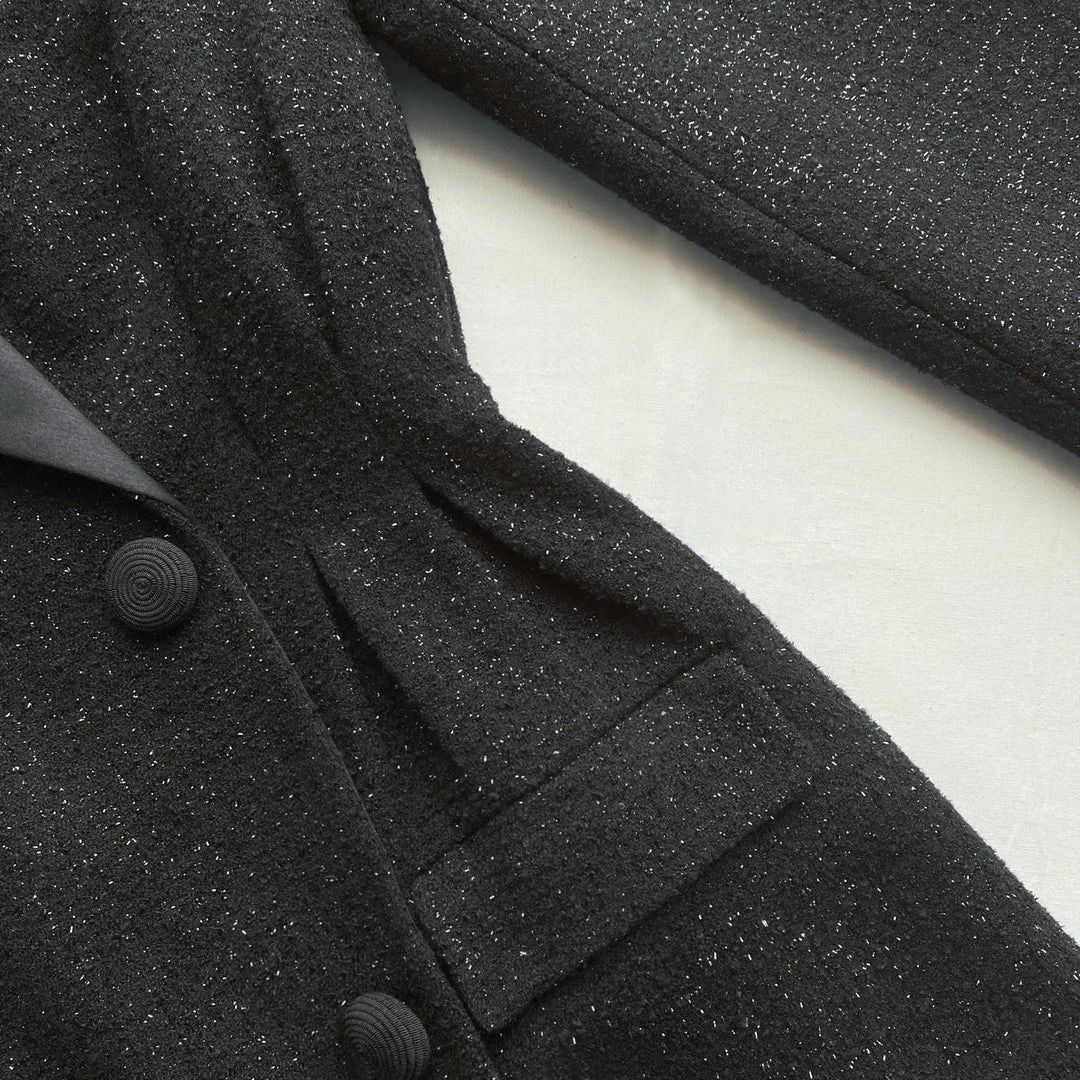 Self-portrait Black Metallic Tunic READY TO WEAR