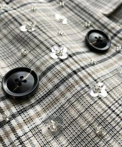 Self-portrait Embellished Check Mini Dress READY TO WEAR