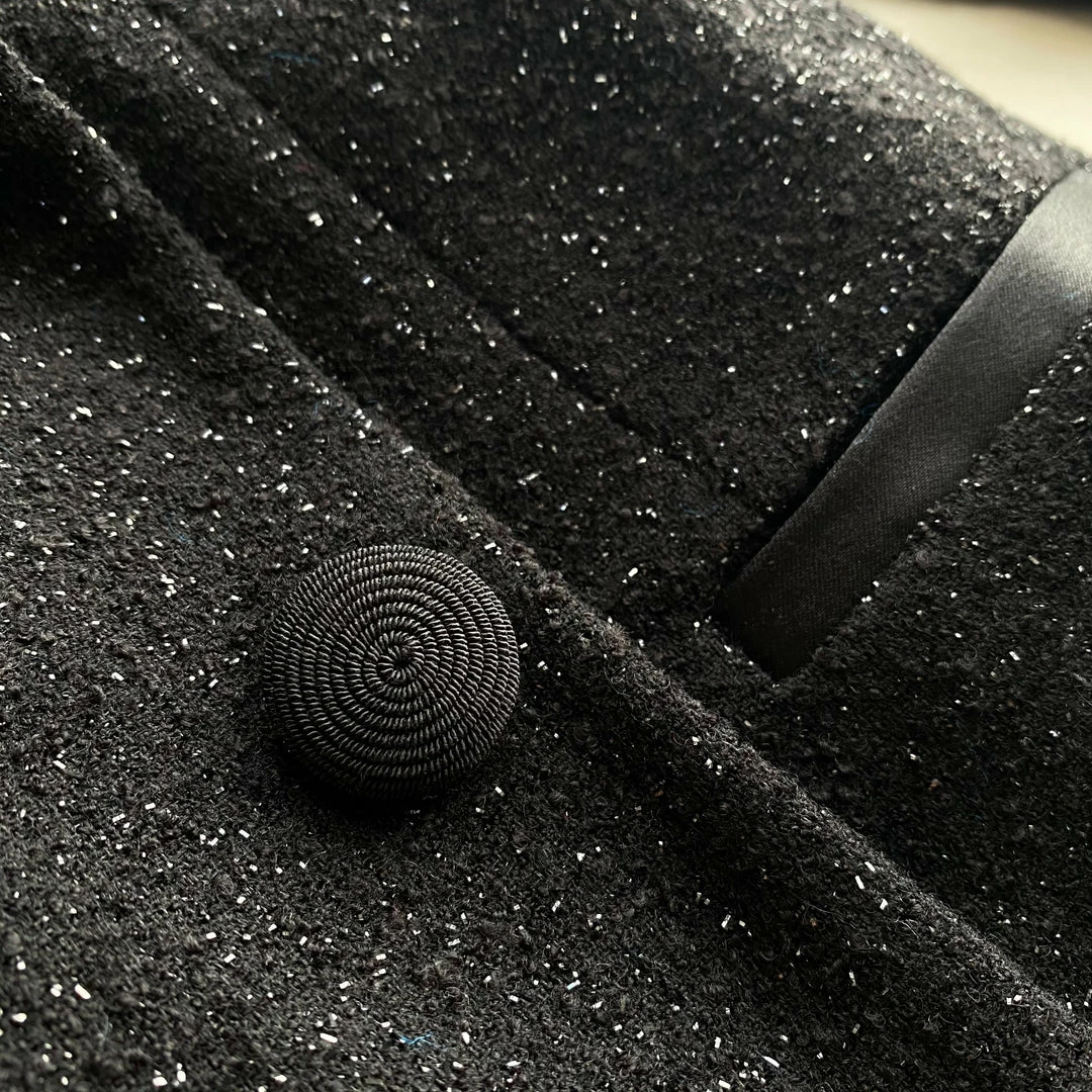 Self-portrait Black Metallic Playsuit READY TO WEAR