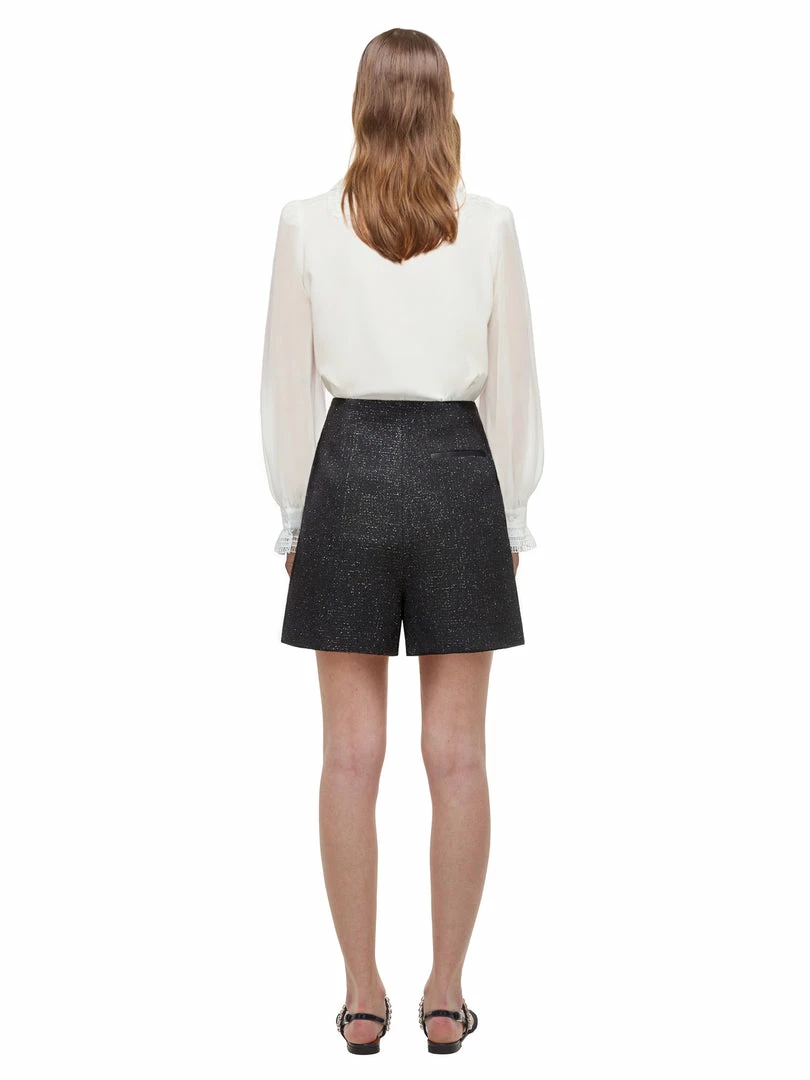 Self-portrait Black Metallic Short