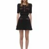 Self-portrait READY TO WEAR Black Lurex Contrast Trim Mini Dress